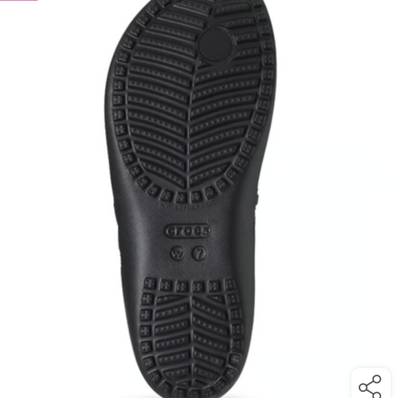 Crocs Black Floral flip flop  Sandals - Picture 5 of 6